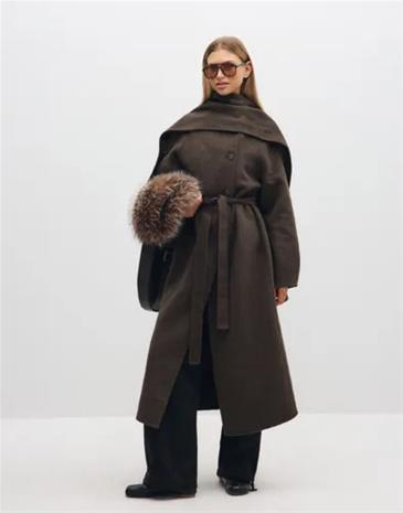 Nelly - Ruskea - Wool Blend Coat