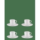 ALESSI Set Of A Mocha Cup With A Saucer In White Porcelain - WHITE - H:7.4 cm