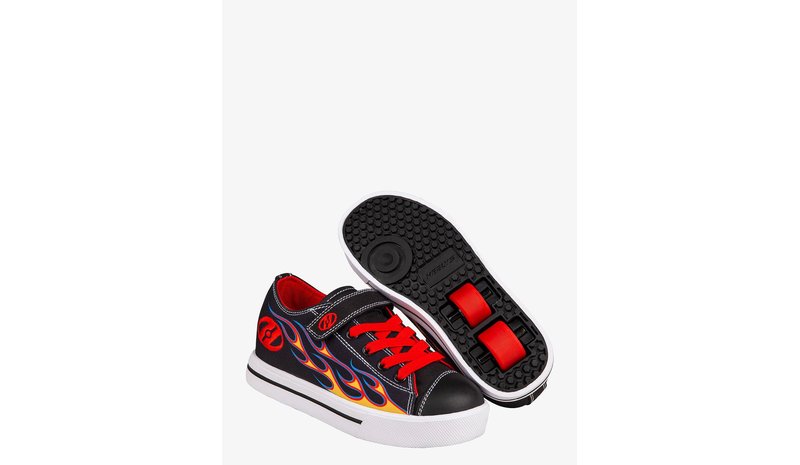 HEELYS Snazzy X2 - BLACK/YELLOW/RED FLAME - 30 – kuva 1/2