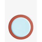 STUDIO ABOUT Plate, Large - TERRACOTTA/BLUE - Ø 25 cm