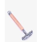 PARKER 29L - Rose Gold - Ladies Textured Long Handle Butterfly Open Safety Razor - ROSE GOLD - One Size