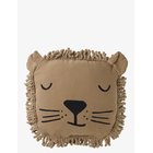 NOBODINOZ Lion Face Embroidery Cushion 34X34 - SESAME - One Size