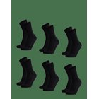 DANISH ENDURANCE Bamboo Crew Socks 6-Pack - BLACK - 48-51
