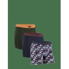 DANISH ENDURANCE Classic Trunks (Men) 3-Pack - MULTICOLOR (3X BLACK, 1X GREEN/ORANGE, 1X NAVY BLUE/BORDEAUX, 1X RETRO) - XL