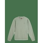 TOMMY JEANS Tjm Reg S Flag Crew Ext - SPRING OLIVE - S