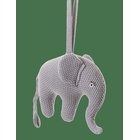 SMALLSTUFF Music Mobile, Elephant Knitted, Blue Rose - SOFT PURPLE - 18X 15X 6 cm