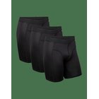 DANISH ENDURANCE Sports Extra Long Trunks (Men) 3-Pack - BLACK - 3XL