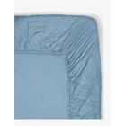 MIDNATT Fitted Sheet Lake - BLUE - 120X200 cm