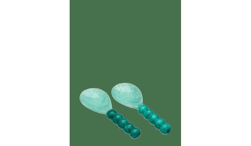 ANNA + NINA Basil Salad Server Set - GREEN - ONZE SIZE – kuva 1/2