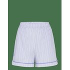 STELLA NOVA Cotton Pyjamas Shorts - WHITE WITH BLUE STRIPES - 34