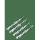 ALESSI Set Of Four Shellfish Forks In 18/10 Stainless Steel - STEEL - One Size