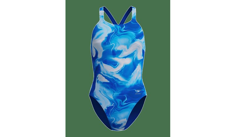 SPEEDO Fl Printed Powerback - BLUE - 40 – kuva 1/2