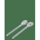 ALESSI Salad Set I 18/10 Stainless Steel, Mirror-Polished Med Matte Handtag - STEEL - H30 cm