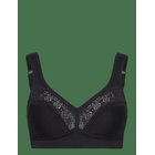SWEGMARK Cotton Star Soft Bra Black - BLACK - 110 D