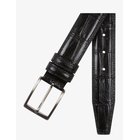 PORTIA 1924 Croco Leather Belt - BLACK - 115 cm