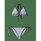 SOFIE SCHNOOR Sikkysw Triangle Bikini - LIGHT BLUE STRIPED - XS