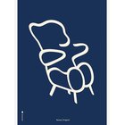 BRAINCHILD Papa Bear Line Black - MULTI-COLORED - 70X100 cm