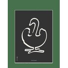 BRAINCHILD The Swan Line Black - MULTI-COLORED - 70X100 cm