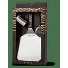 SATAKE Pizza Set, Stainless Steel, Black Handle - BROWN/SILVER - H 50 cm