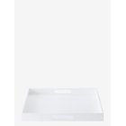 MOJOO Lux Lacquer Tray W/Handle - WHITE - 40X40X4 cm
