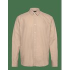 CLEAN CUT COPENHAGEN Cotton / Linen Shirt L/S - KHAKI - XXL