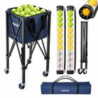 Tennis- ja pickleball-pallokori VEVOR JQ-LV150S, 2-in-1, 150 tennispalloa tai 260 pickleball-palloa, Musta, 95,5 × 23,5 × 26,5 cm