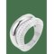 BY JOLIMA Big Double Crystal Ring - SILVER - One Size – kuva 1