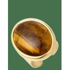 BUD TO ROSE Retro Big Ring Brown/Gold - GOLD - One Size
