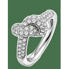 BUD TO ROSE Knot Crystal Ring Clear/Silver - SILVER - S