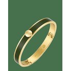 BUD TO ROSE Capri Enamel Bracelet Green/Gold - GOLD - One Size