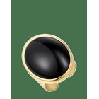 BUD TO ROSE Retro Big Ring Black/Gold - GOLD - One Size