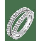 BUD TO ROSE Iris Ring Clear/Silver - SILVER - S