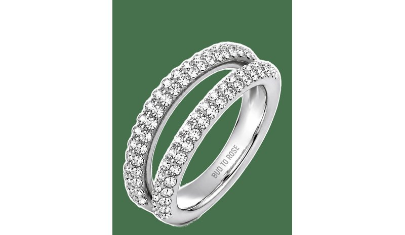 BUD TO ROSE Iris Ring Clear/Silver - SILVER - S – kuva 1/2