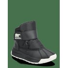 SOREL Children's Whitney Iii Strap Mid Wp - BLACK, SEA SALT - 25