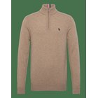U.S. POLO ASSN. Kevin Reg Lw Hz Uspa M Knit - BROWN MÉLANGE - XXL