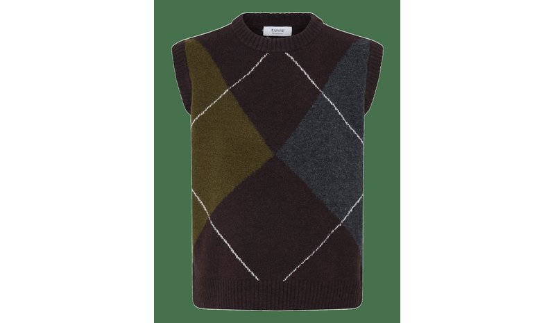 B.YOUNG Byosmilla Slipover - JAVA MEL. ARGYLE - XS – kuva 1/2