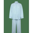 BECKSÖNDERGAARD Suri Pyjamas Set - SHIRT BLUE/OFF-WHITE - XS