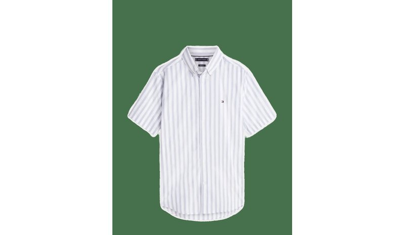 TOMMY HILFIGER Structure Multi Stp S/S - BLUE ORBIT STRIPE - S – kuva 1/2