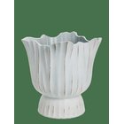 LENE BJERRE Palazzo Flower Pot 24X23.5X23.5 Cm. White - WHITE - 24X 23.5X 23.5 cm