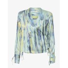 GESTUZ Walerygz P Wrap Blouse - GREEN AQUA ART - 32