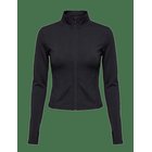 DROP OF MINDFULNESS Butter Soft Neu Zip Cardigan - BLACK - XS
