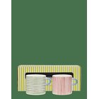 ANNA + NINA Stripe Affair Tea Mug Set Of 2 - MULTICOLOR - ONZE SIZE