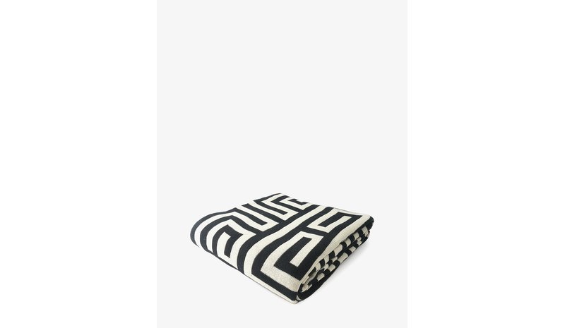 CEANNIS Throw Knitted - BLACK - 160X130 cm