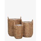 HOUSE NORDIC Leri - Baskets, Seagrass, Natural, Set Of 3 - NATURAL - 37X31X31 cm