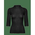 ROSEMUNDE Rwbelize Silk 3/4 T-Shirt - BLACK - S