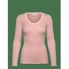 ROSEMUNDE Rwbabette Silk Ls U-Neck Lace T-Shirt - ROSE SMOKE - XL
