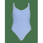 BECKSÖNDERGAARD Striba Gathered Bea Swimsuit - PROVENCE BLUE - XL