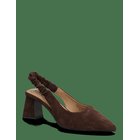 BIANCO Biamaralyn Scrunchie Slingback Faux Suede - BROWN - 40