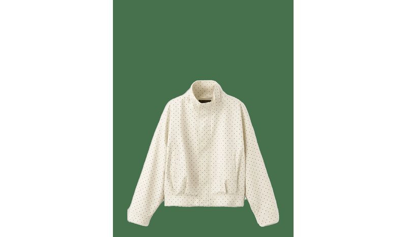 MANGO Dots Bomber Jacket - LIGHT BEIGE - S – kuva 1/2