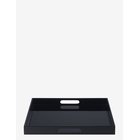 MOJOO Lux Lacquer Tray W/Handle - BLACK - 40X40X4 cm